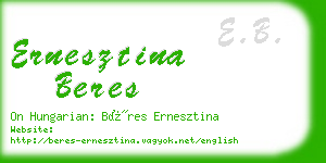 ernesztina beres business card
